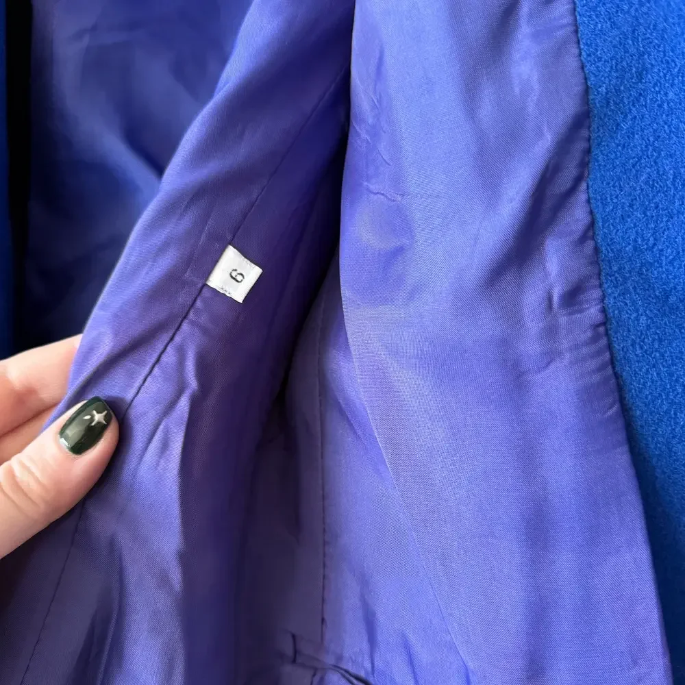 Vintage Saks Fifth Avenue • Blue and Violet Wool Blazer Jacket